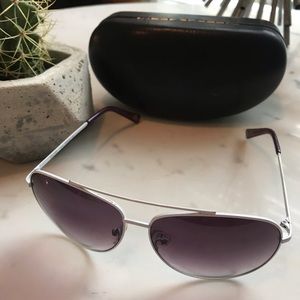 Michael Kors White Aviator with Purple Lens